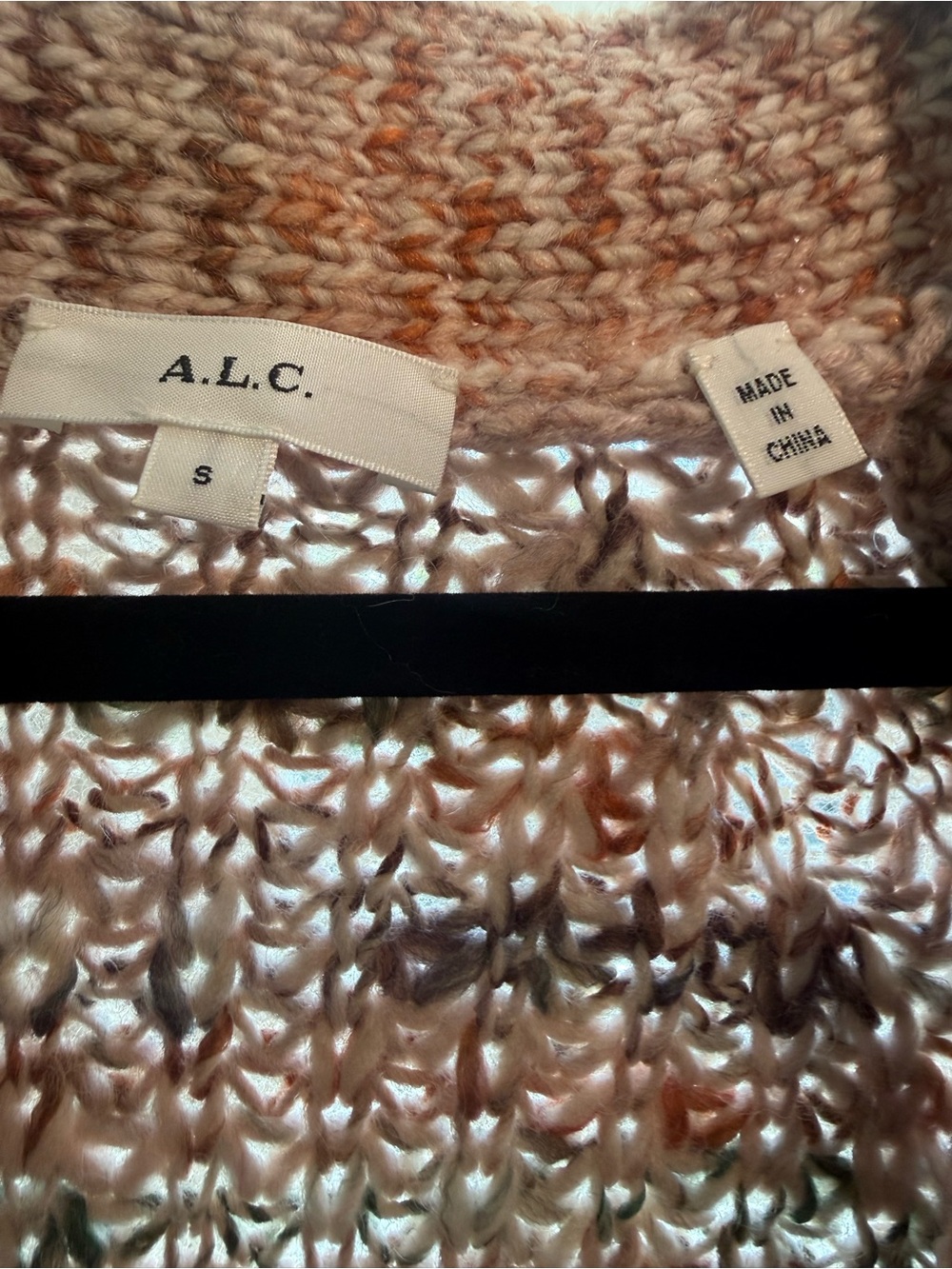 A.L.C. Neutral Multitone Knit Button Cardigan - Picture 4 of 5